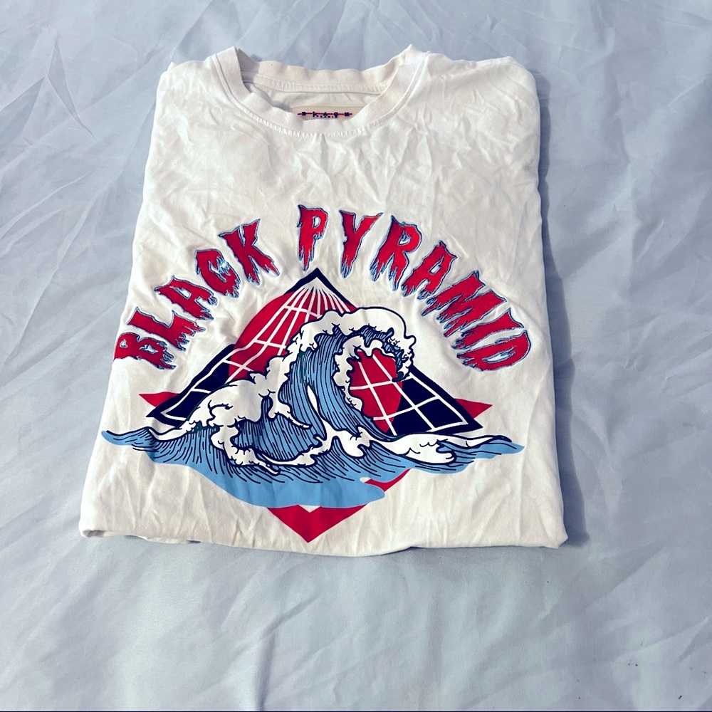 White Black Pyramid Tee
